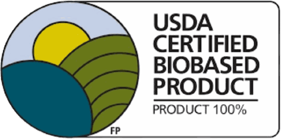 USDA Certified Biobased Product, 100% biobased